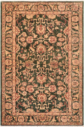 handmade Traditional Kafkaz Green Rust Hand Knotted RECTANGLE 100% WOOL area rug 6X9