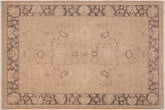 handmade Traditional Kafkaz Tan Brown Hand Knotted RECTANGLE 100% WOOL area rug 6x9