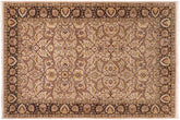 handmade Transitional Design Tan Charcoal Hand Knotted RECTANGLE 100% WOOL area rug 6' x 9'