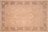 handmade Traditional Kafkaz Brown Tan Hand Knotted RECTANGLE 100% WOOL area rug 6x9