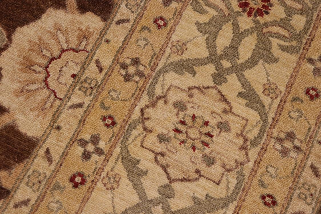 handmade Traditional Kafkaz Brown Beige Hand Knotted RECTANGLE 100% WOOL area rug 10 x 14