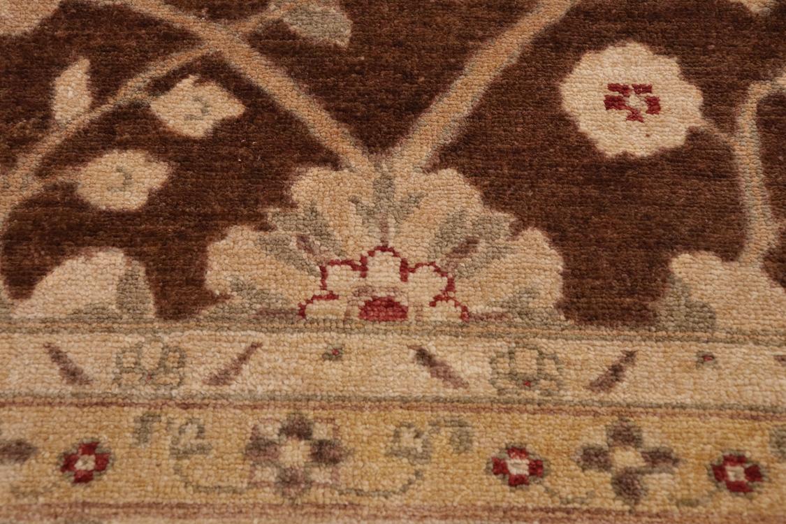 handmade Traditional Kafkaz Brown Beige Hand Knotted RECTANGLE 100% WOOL area rug 10 x 14