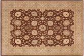 handmade Transitional Kafkaz Brown Beige Hand Knotted RECTANGLE 100% WOOL area rug 10' x 14'