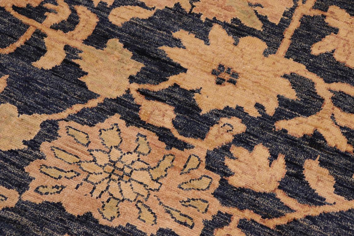 handmade Traditional Kafkaz Blue Tan Hand Knotted RECTANGLE 100% WOOL area rug 10 x 14