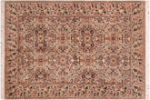 handmade Transitional Doop Taupe Green Hand Knotted RECTANGLE 100% WOOL area rug 6x9