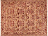 handmade Traditional Sayra Taupe Red Hand Knotted RECTANGLE 100% WOOL area rug 6x9