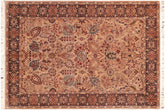 handmade Traditional Tabriz Taupe Blue Hand Knotted RECTANGLE 100% WOOL area rug 6x9