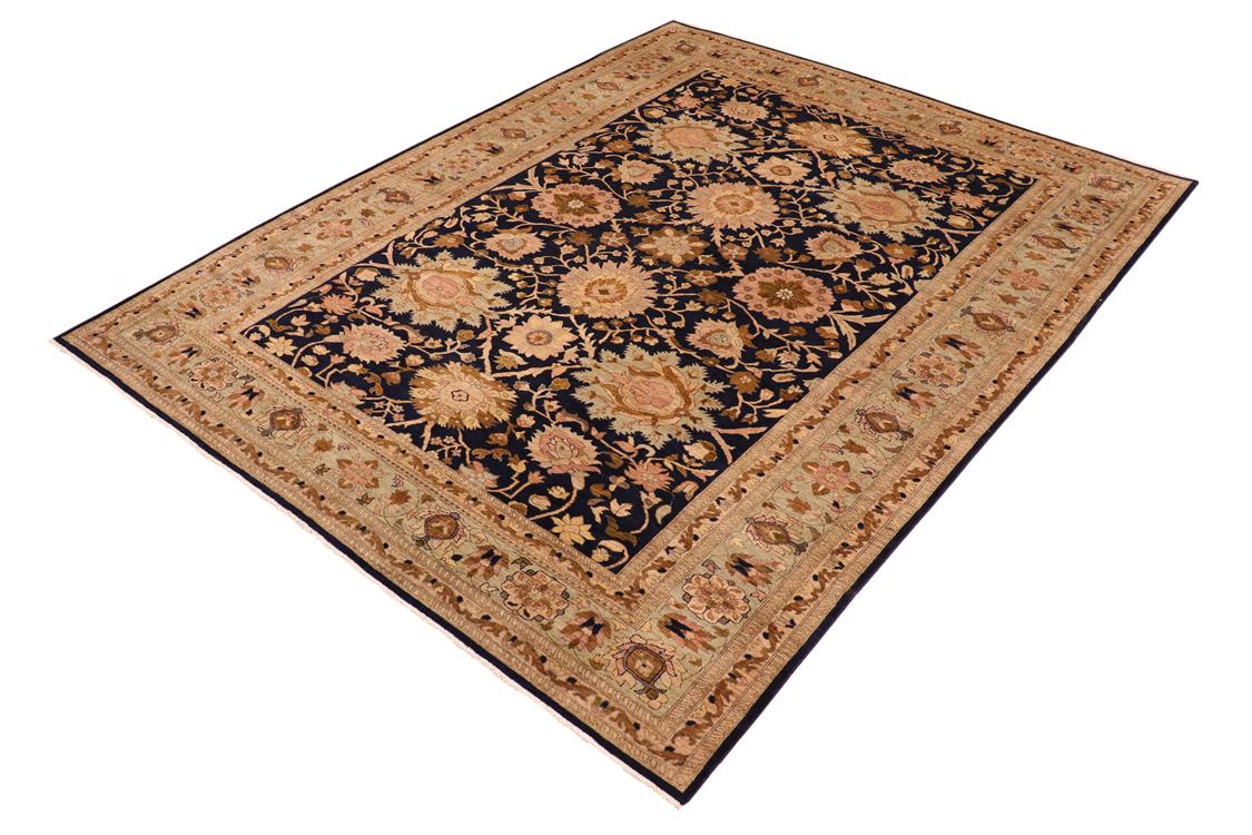 handmade Traditional Kafkaz Blue Green Hand Knotted RECTANGLE 100% WOOL area rug 10 x 13