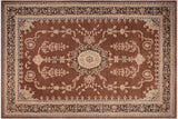 Oriental Ziegler Lory Rust/Charcoal Hand-Knotted Wool Rug - 10'0'' x 13'9''