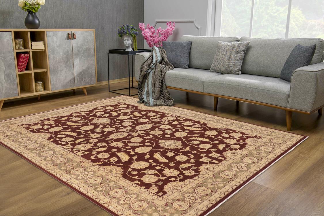 handmade Traditional Kafkaz Brown Green Hand Knotted RECTANGLE 100% WOOL area rug 10 x 14