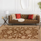 handmade Traditional Kafkaz Brown Beige Hand Knotted RECTANGLE 100% WOOL area rug 10 x 14