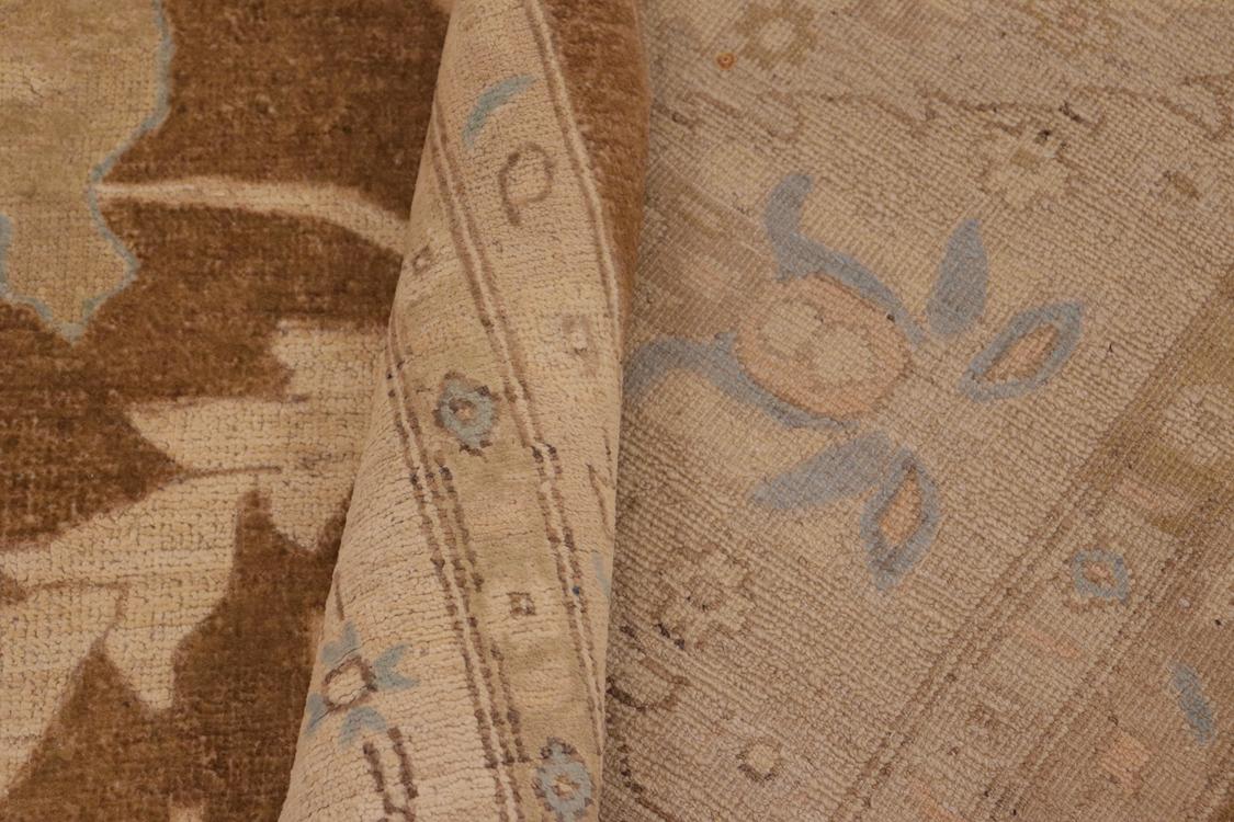 handmade Traditional Kafkaz Brown Beige Hand Knotted RECTANGLE 100% WOOL area rug 10 x 14