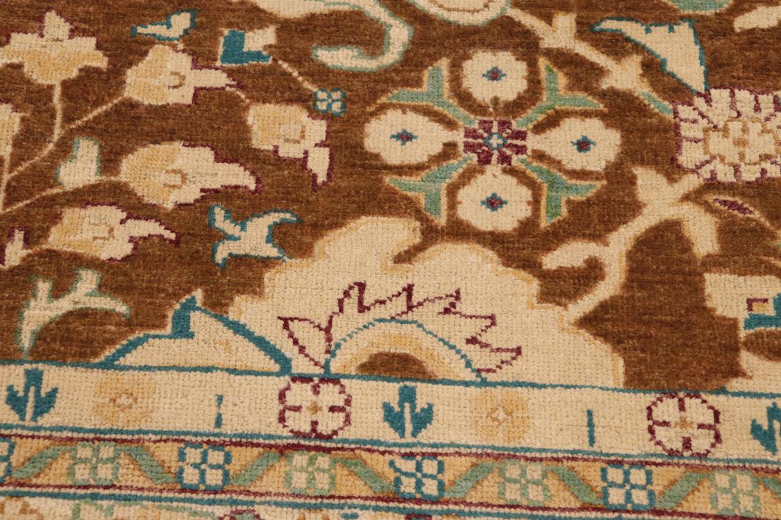 handmade Traditional Kafkaz Brown Beige Hand Knotted RECTANGLE 100% WOOL area rug 9 x 12