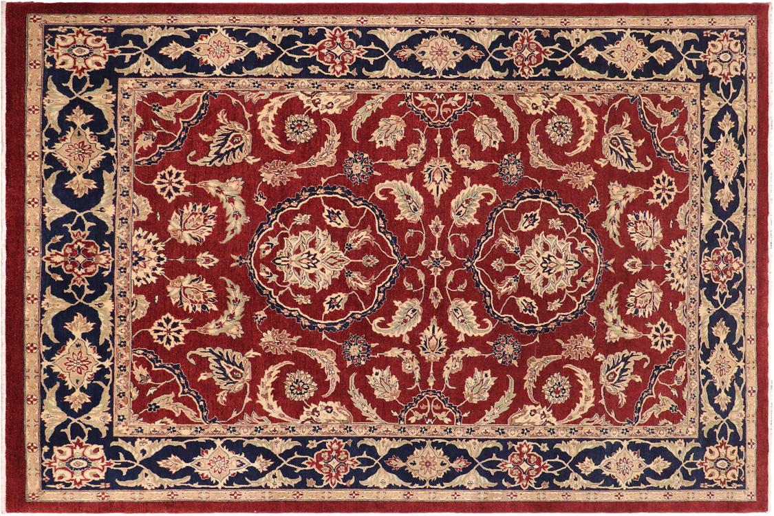 handmade Traditional Kafkaz Red Blue Hand Knotted RECTANGLE 100% WOOL area rug 11 x 14