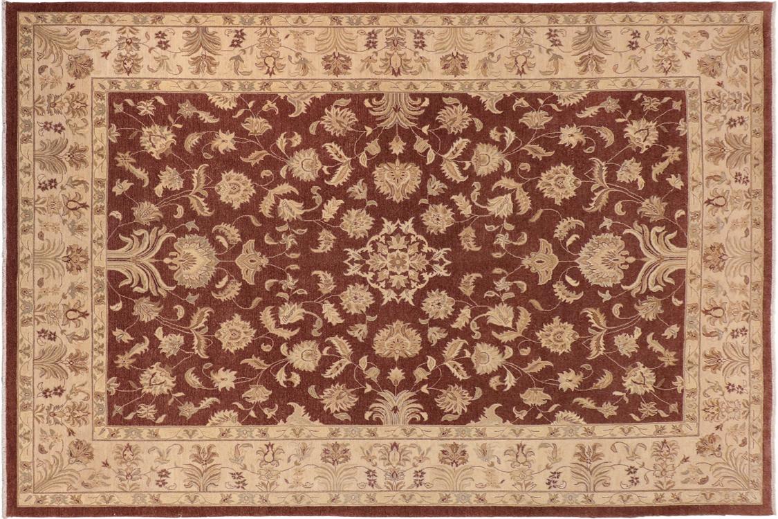 handmade Traditional Kafkaz Brown Tan Hand Knotted RECTANGLE 100% WOOL area rug 10 x 14