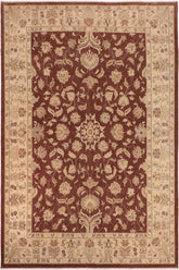 handmade Traditional Kafkaz Brown Tan Hand Knotted RECTANGLE 100% WOOL area rug 10X14