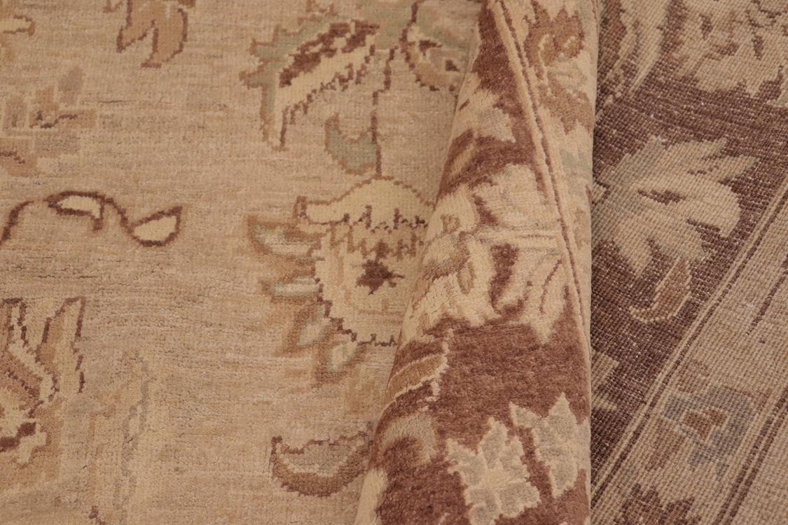 handmade Traditional Kafkaz Tan Brown Hand Knotted RECTANGLE 100% WOOL area rug 10 x 14