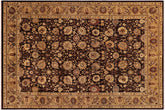 handmade Transitional Kafkaz Brown Olive Green Hand Knotted RECTANGLE 100% WOOL area rug 9' x 11'