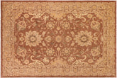 handmade Traditional Kafkaz Brown Dark Tan Hand Knotted RECTANGLE 100% WOOL area rug 10x13