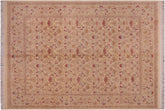 handmade Transitional Sayra Beige Red Hand Knotted RECTANGLE 100% WOOL area rug 8x10