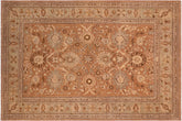 handmade Traditional Kafkaz Lt. Brown Lt. Green Hand Knotted RECTANGLE 100% WOOL area rug 8x10