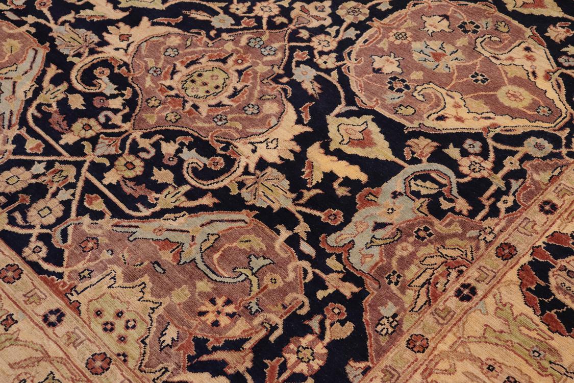 handmade Traditional Kafkaz Blue Tan Hand Knotted RECTANGLE 100% WOOL area rug 8 x 10