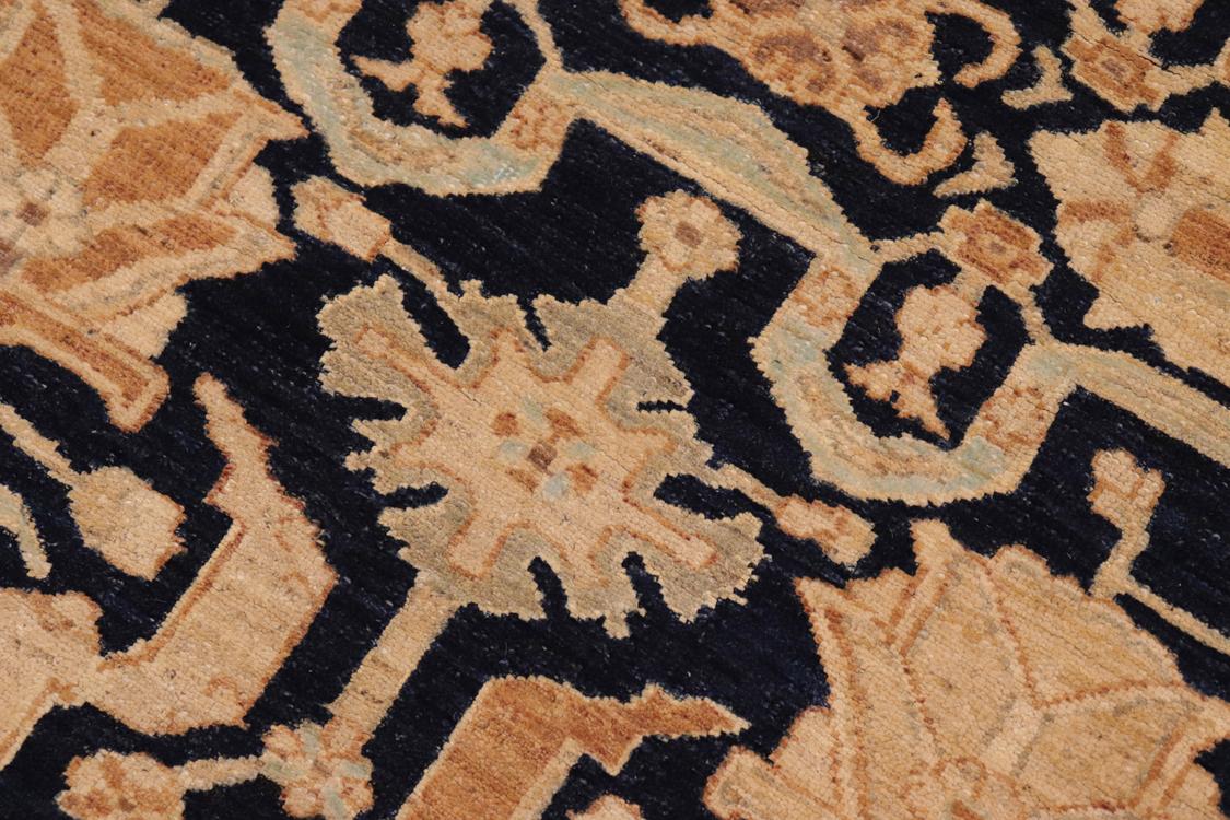 handmade Traditional Kafkaz Blue Orange Hand Knotted RECTANGLE 100% WOOL area rug 8 x 10
