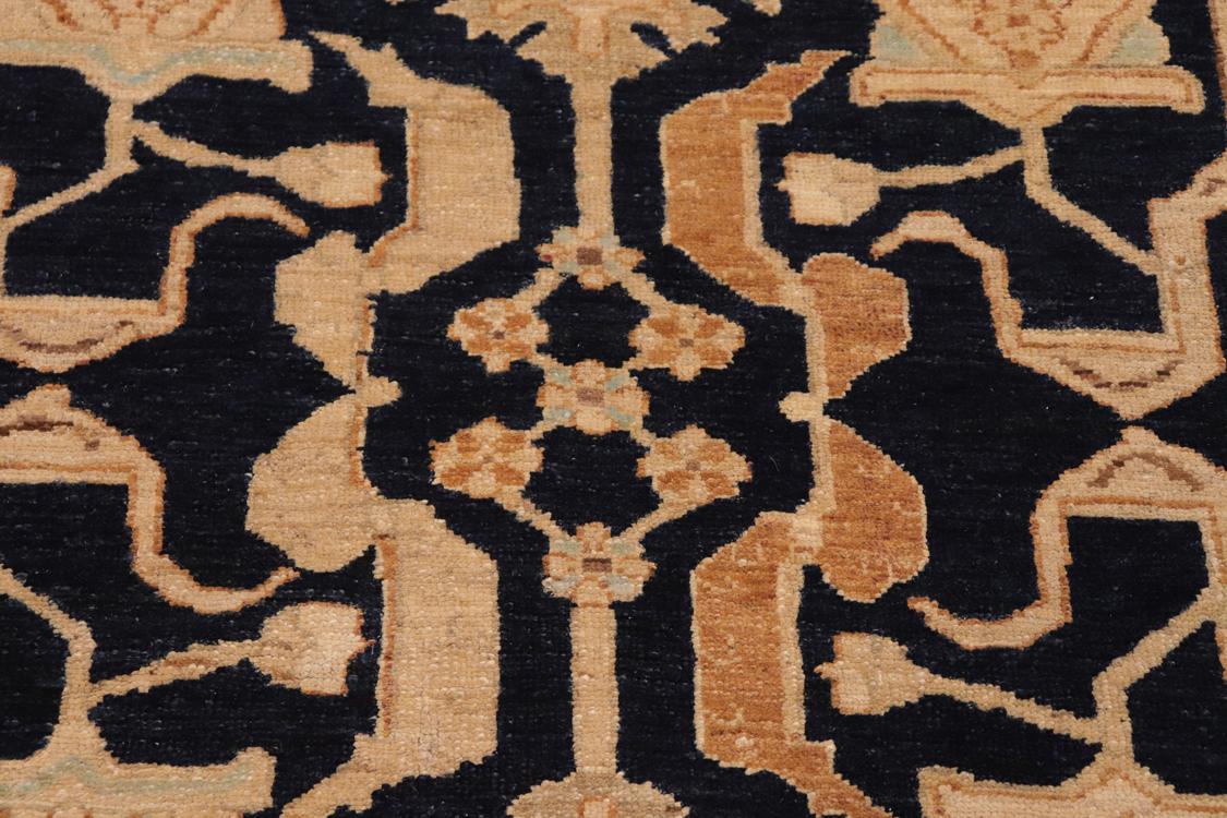 handmade Traditional Kafkaz Blue Orange Hand Knotted RECTANGLE 100% WOOL area rug 8 x 10