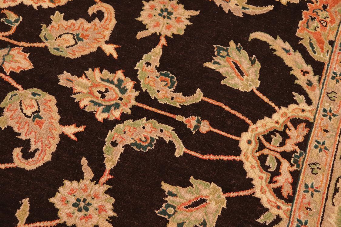 handmade Traditional Kafkaz Brown Tan Hand Knotted RECTANGLE 100% WOOL area rug 8 x 10