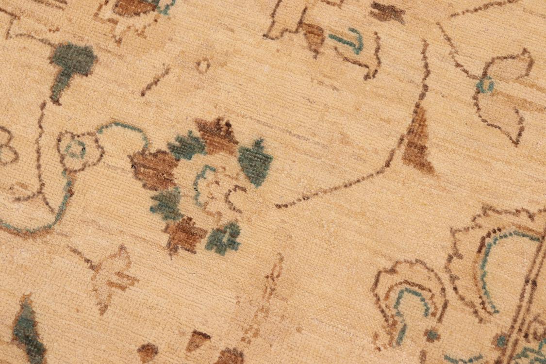 handmade Traditional Kafkaz Tan Green Hand Knotted RECTANGLE 100% WOOL area rug 8 x 10