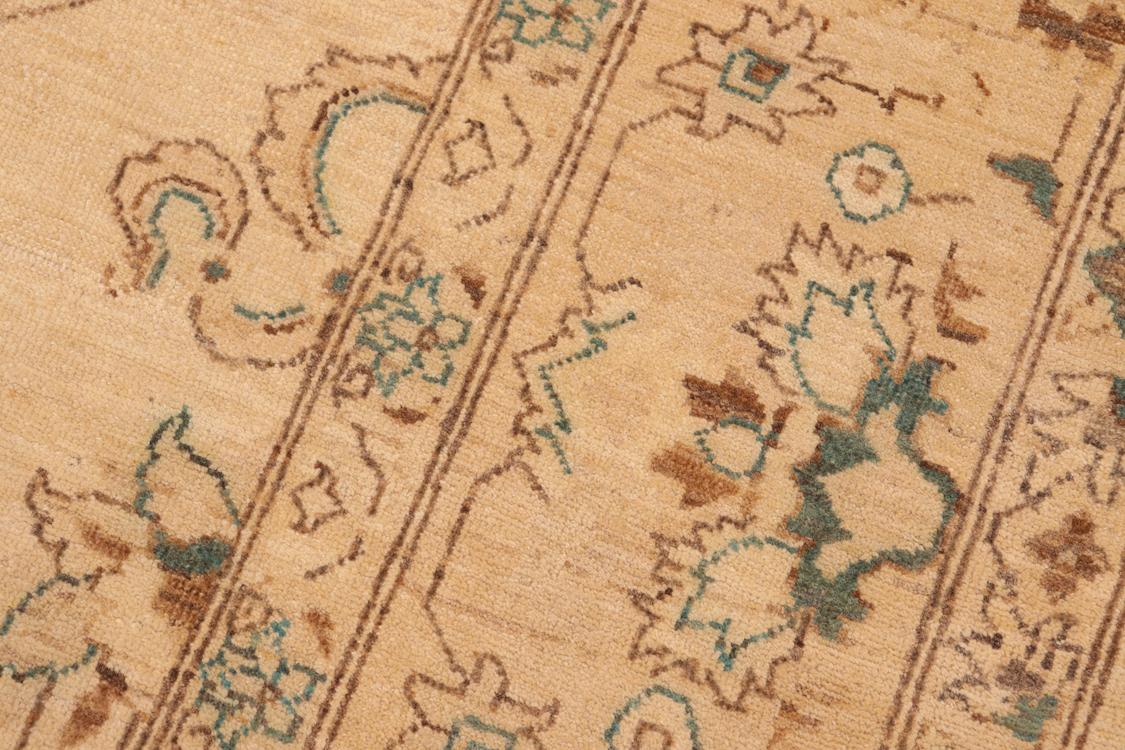 handmade Traditional Kafkaz Tan Green Hand Knotted RECTANGLE 100% WOOL area rug 8 x 10