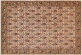 handmade Transitional Kafkaz Tan Green Hand Knotted RECTANGLE 100% WOOL area rug 9' x 12'