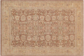 handmade Transitional Kafkaz Lt. Brown Gold Hand Knotted RECTANGLE 100% WOOL area rug 9' x 12'