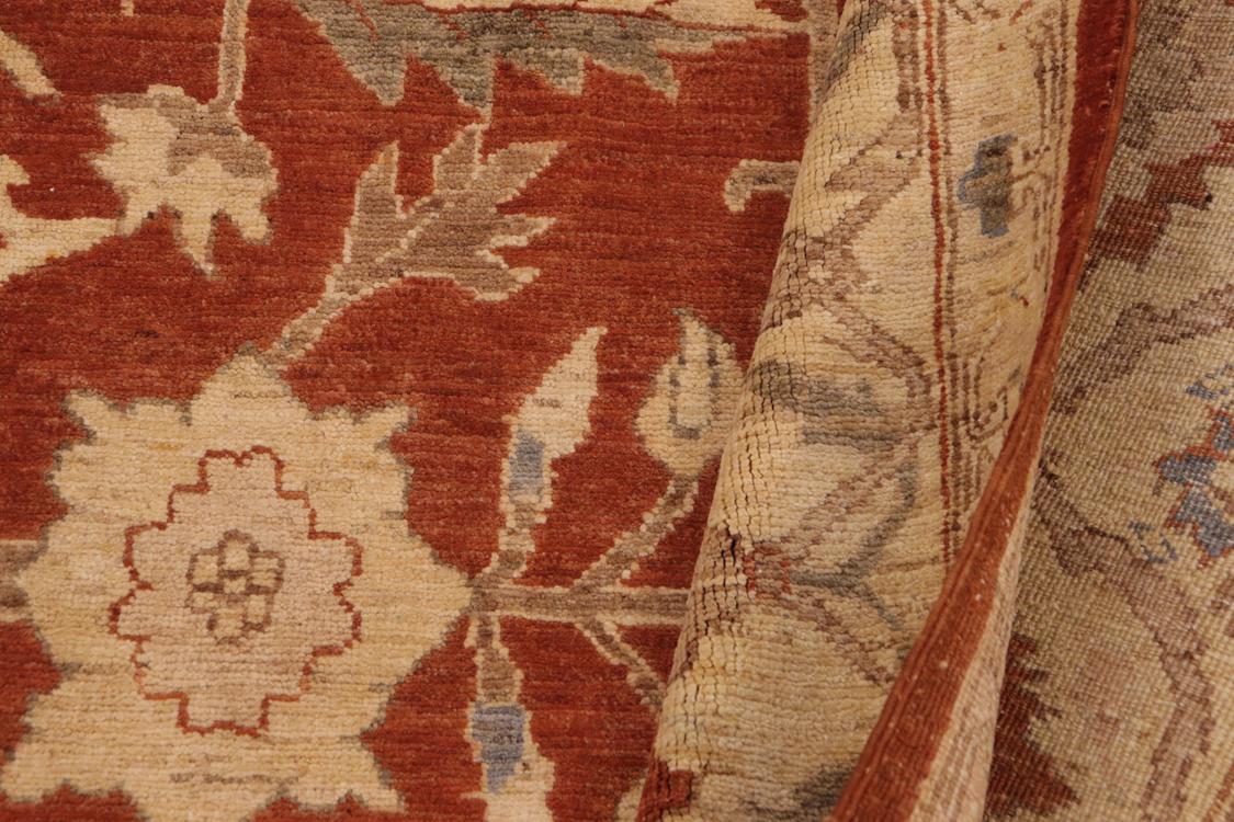 handmade Traditional Kafkaz Rust Beige Hand Knotted RECTANGLE 100% WOOL area rug 9 x 13