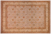 handmade Traditional Taupe Beige Hand Knotted RECTANGLE 100% WOOL area rug 9' x 12'