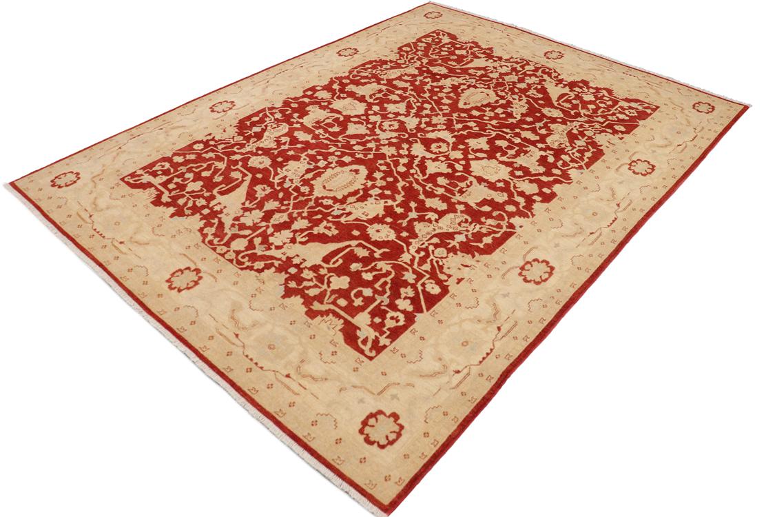 handmade Traditional Kafkaz Rust Beige Hand Knotted RECTANGLE 100% WOOL area rug 9 x 12