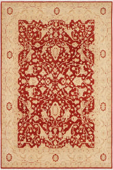 handmade Traditional Kafkaz Rust Beige Hand Knotted RECTANGLE 100% WOOL area rug 9X12