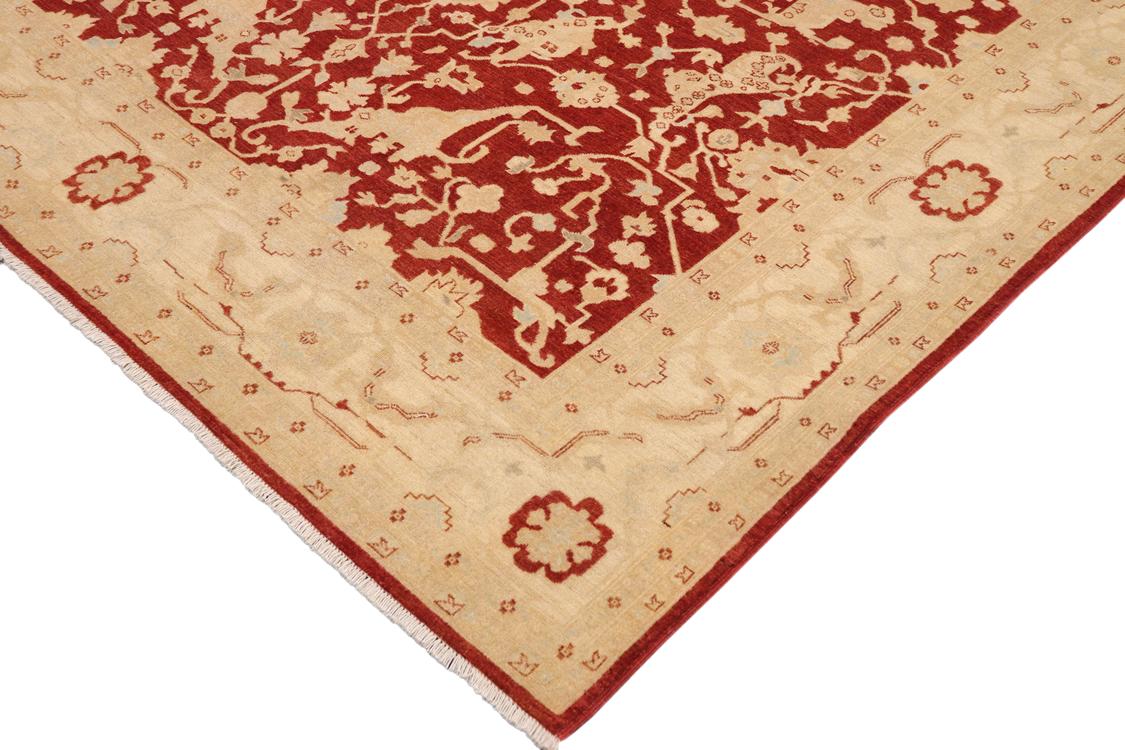 handmade Traditional Kafkaz Rust Beige Hand Knotted RECTANGLE 100% WOOL area rug 9 x 12