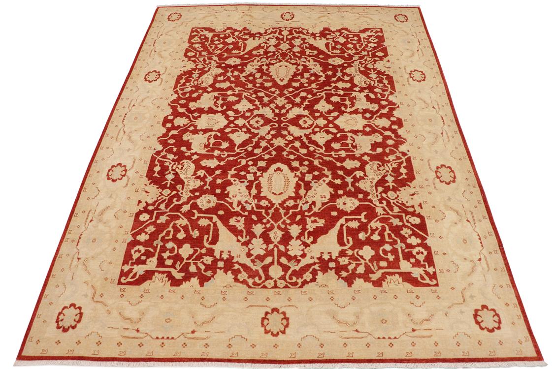 handmade Traditional Kafkaz Rust Beige Hand Knotted RECTANGLE 100% WOOL area rug 9 x 12