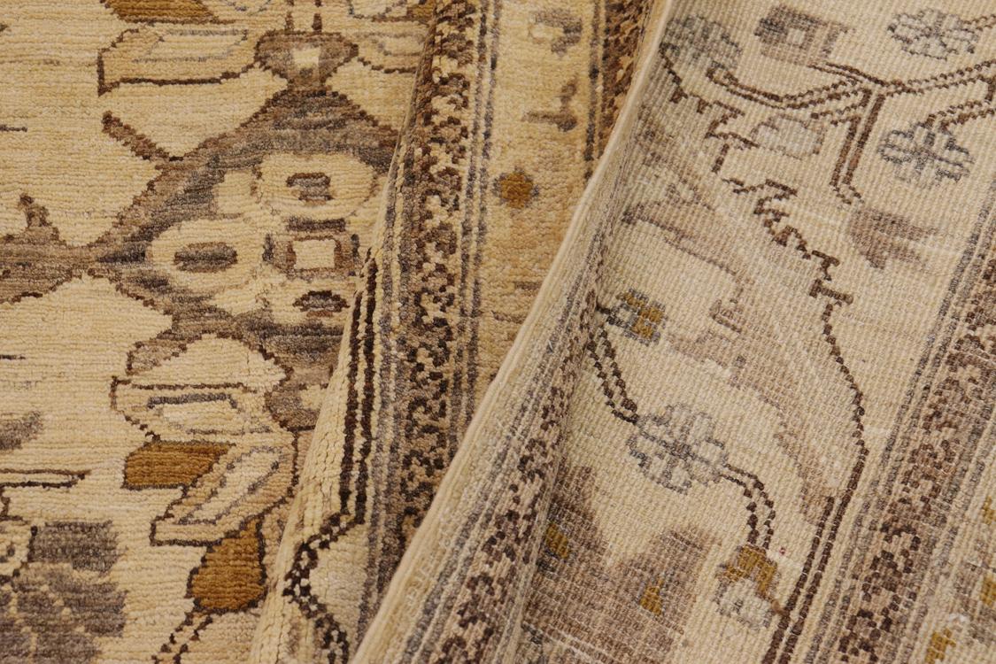 handmade Traditional Kafkaz Tan Beige Hand Knotted RECTANGLE 100% WOOL area rug 9 x 12