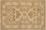 Shabby Chic Ziegler Veta Tan/Beige Hand-Knotted Wool Rug - 9'0'' x 11'6''