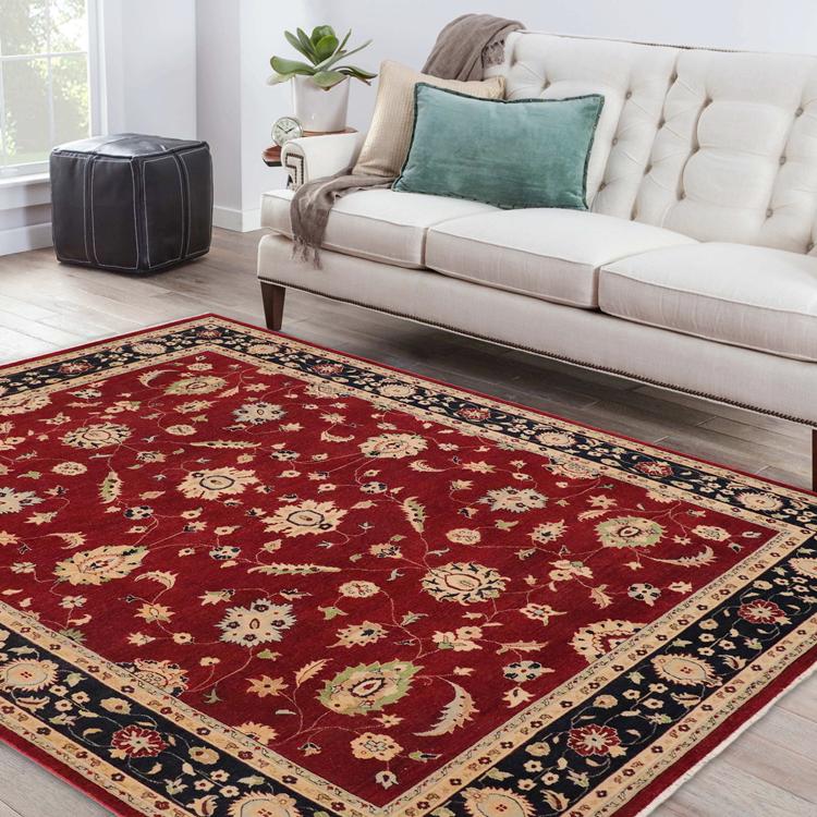 handmade Traditional Kafkaz Red Blue Hand Knotted RECTANGLE 100% WOOL area rug 9 x 12