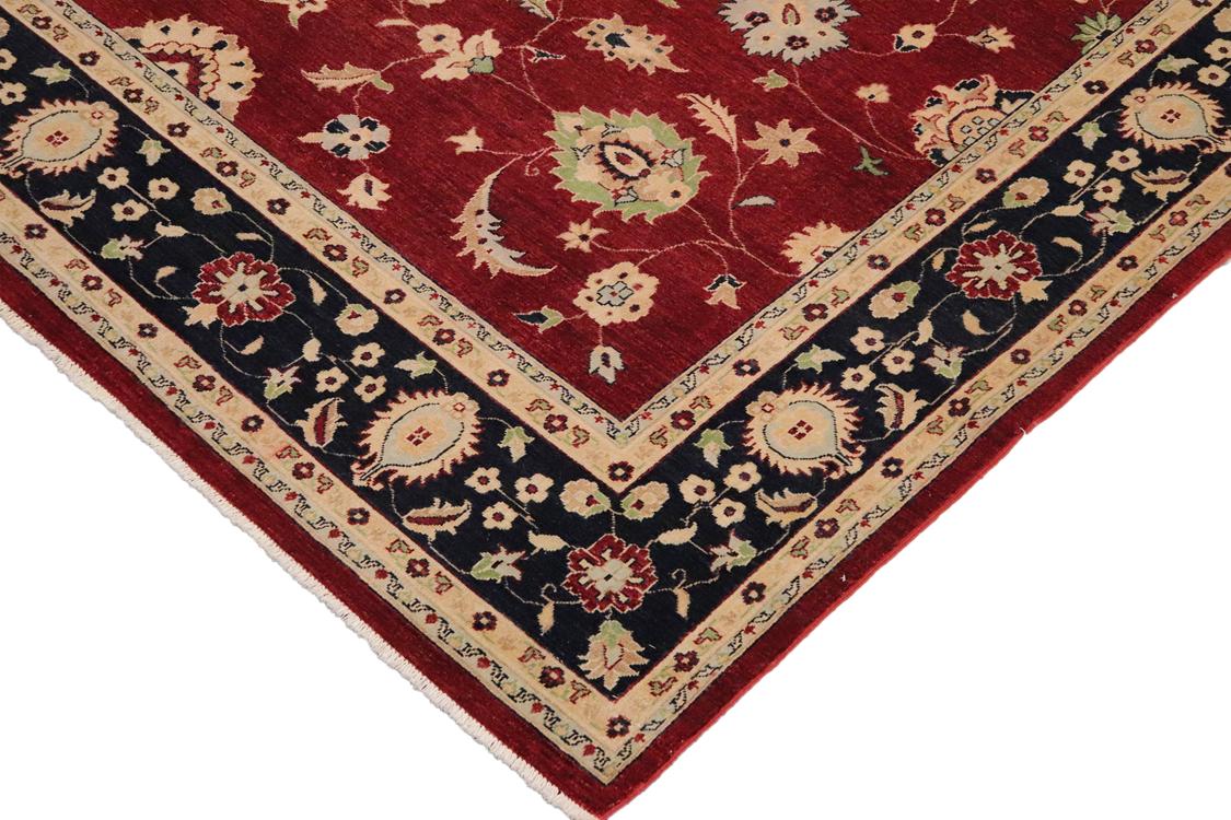 handmade Traditional Kafkaz Red Blue Hand Knotted RECTANGLE 100% WOOL area rug 9 x 12