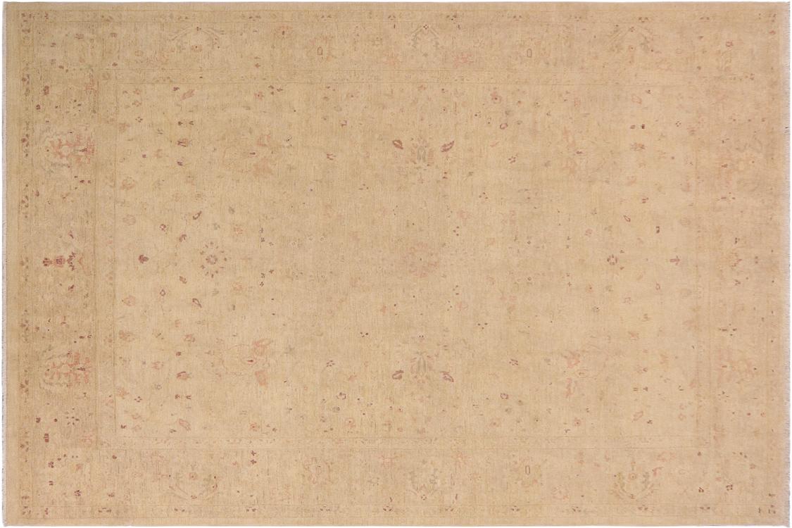 handmade Traditional Kafkaz Beige Tan Hand Knotted RECTANGLE 100% WOOL area rug 9 x 12