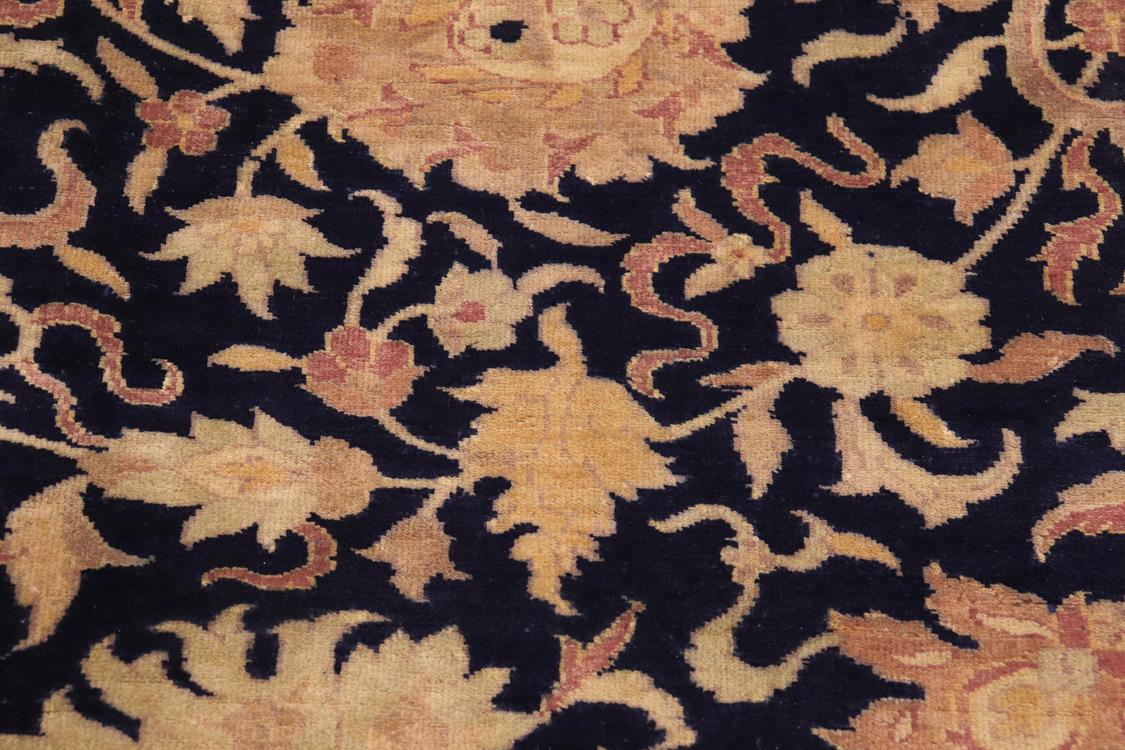 handmade Traditional Kafkaz Blue Green Hand Knotted RECTANGLE 100% WOOL area rug 9 x 13