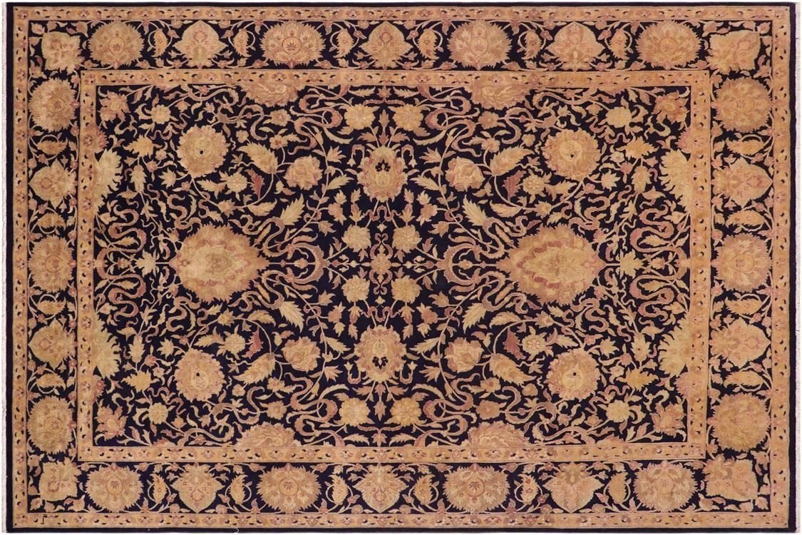 handmade Traditional Kafkaz Blue Green Hand Knotted RECTANGLE 100% WOOL area rug 9 x 13