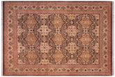 handmade Transitional Kirman Brown Brown Hand Knotted RECTANGLE 100% WOOL area rug 9x12