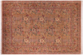 handmade Transitional Pupo Tan Tan Hand Knotted RECTANGLE 100% WOOL area rug 9x12