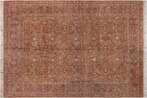 handmade Transitional Drk. Blue Lt. Green Hand Knotted RECTANGLE 100% WOOL area rug 9x12