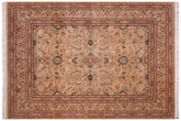 handmade Traditional Lahore Ivory Ivory Hand Knotted RECTANGLE 100% WOOL area rug 9x12